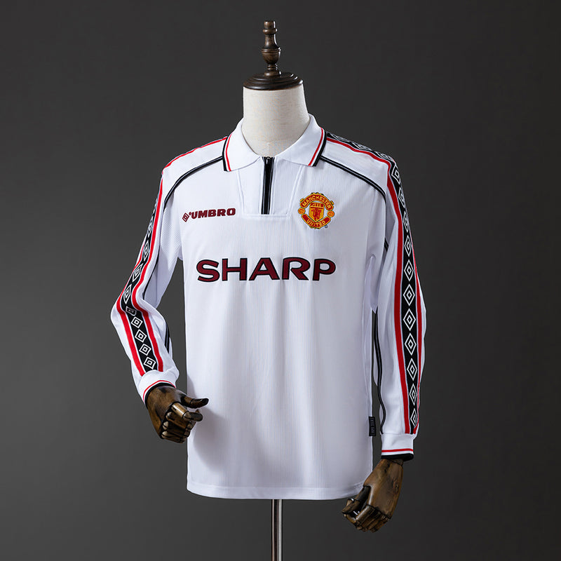 Manchester United 98/99 White Long Sleeve Retro