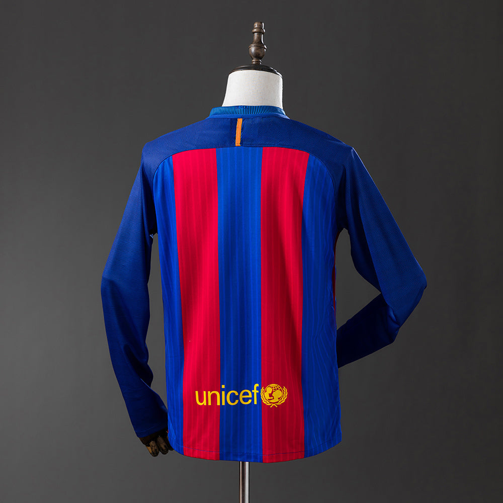 Barcelona 16/17 Home Long Sleeve Retro
